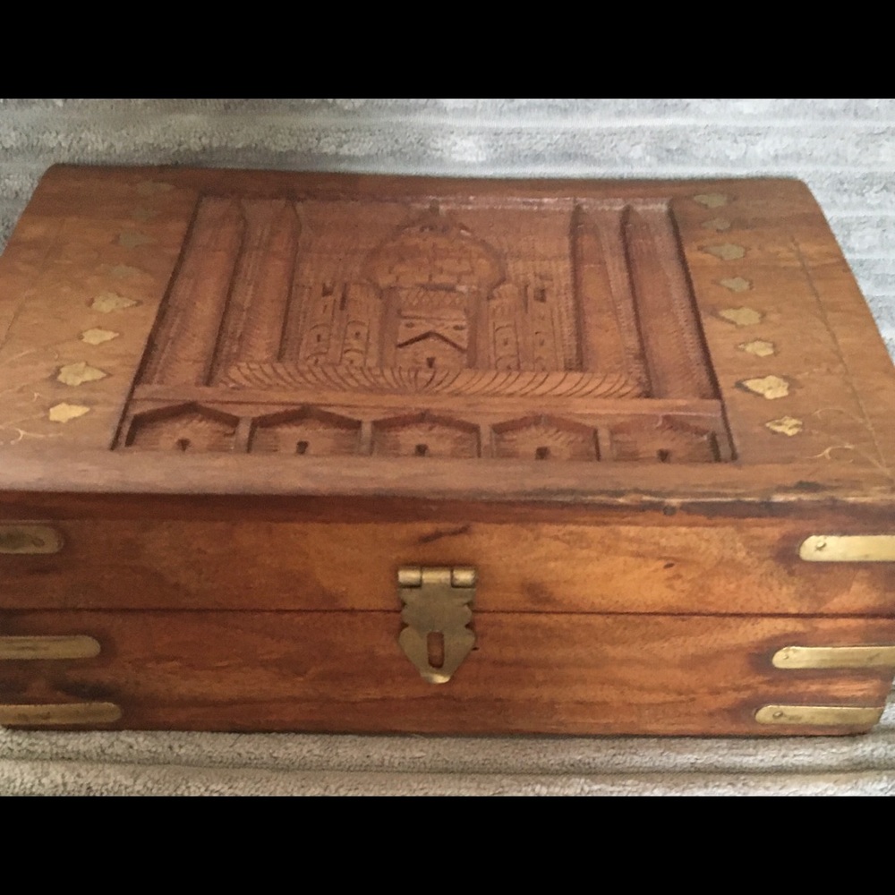 Hand Crafted Velvet Lined Jewelry Box